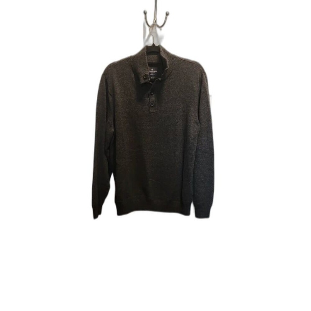 Men’s American Eagle Outfitters Classic Fit Long Sleeve Polo Sweater – XL/TG